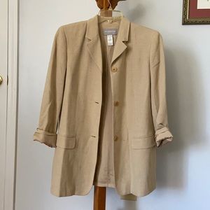 Liz Claiborne silk/linen blend blazer 10